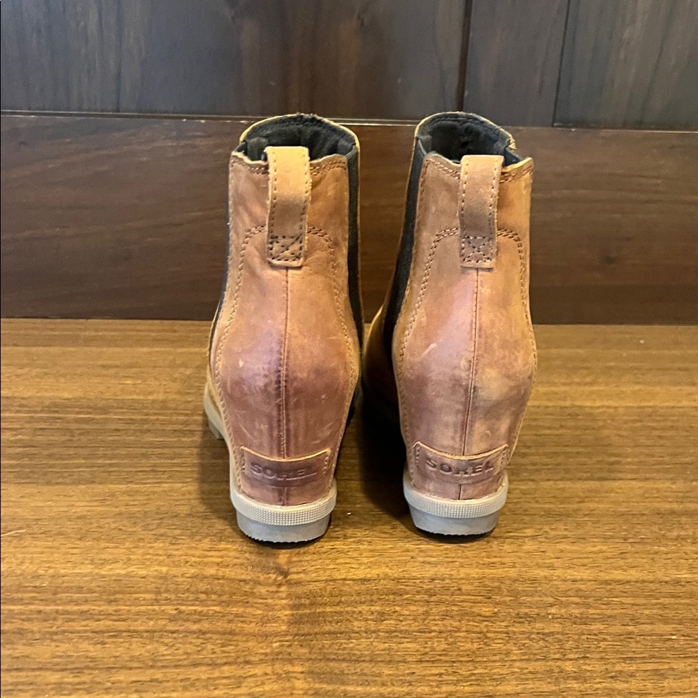 Sorel Brown Joan Wedge Ankle Boots size 7 - Picture 3 of 6